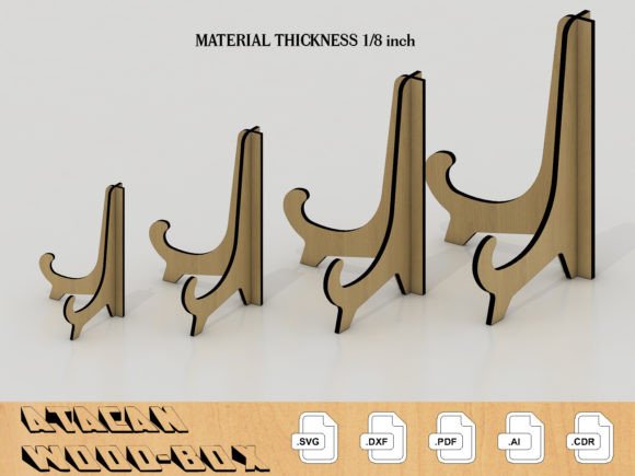 1 8 Inch Photo Holder Display Cut Files for Laser Cutting Stands