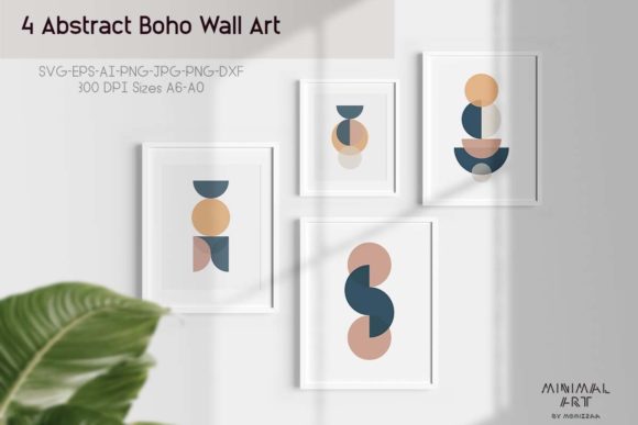 4-Abstract Boho Wall Art: A Review for Graphics and Illustrations