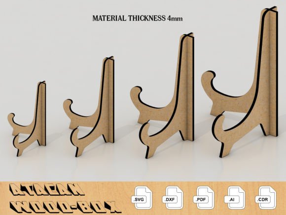 4MM Easel Frame Plate Display Holders for Laser Cutting Stands