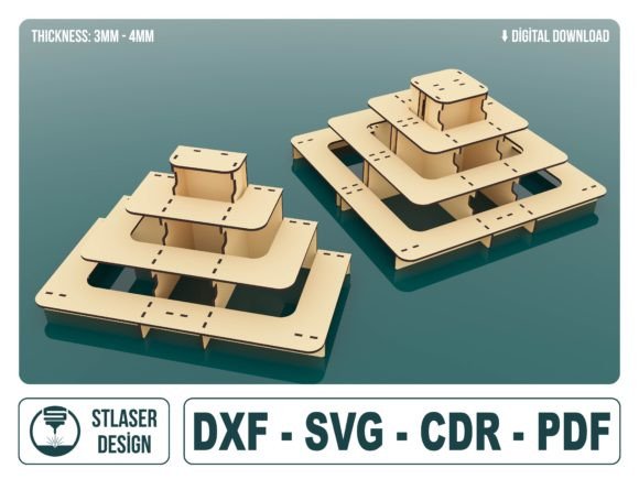 4Shelf Display Stand Laser Cut Svg Files