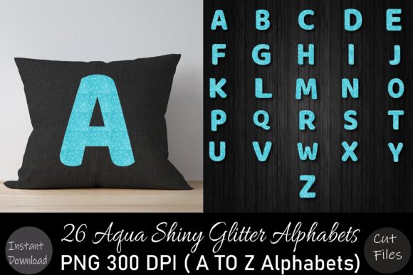 Aqua Shiny Glitter a to Z Alphabets Set Graphics and Crafts Review