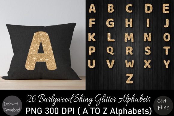 Burlywood Glitter a to Z Alphabets Set Graphics and Crafts Review