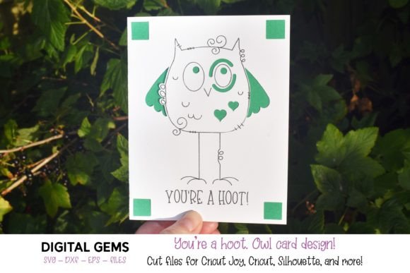 Cricut Joy SVG You re a Hoot, Owl Card for Crafts and Graphics