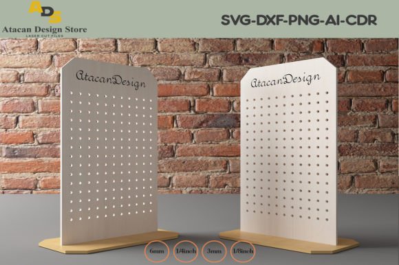 Earring Holder Jewelry Display SVG 298 for Laser Cutting Stands