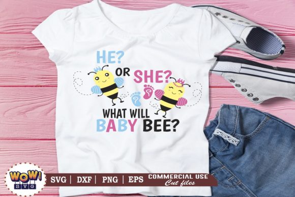 He or She What Will the Baby Bee Svg Graphics and Illustrations Review