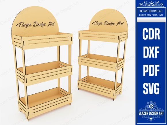 Laser Cutting Stands: Laser Cut 3 Shelf Display Stand Svg File Review