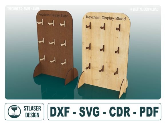 Laser Cutting Stands Review: Laser Cut Keychain Display Stand Files