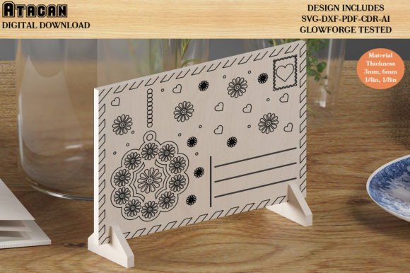 Letter Envelope Display Stand 485: Laser Cutting Stands for Handmade Brands