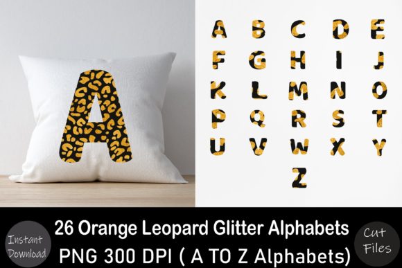 Orange Leopard Glitter a to Z Alphabet: A Graphic Design Review