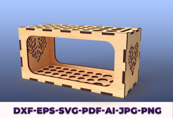 Pencil Holder with Scale Organizer Svg01: Laser Cutting Stands for Editorial Design