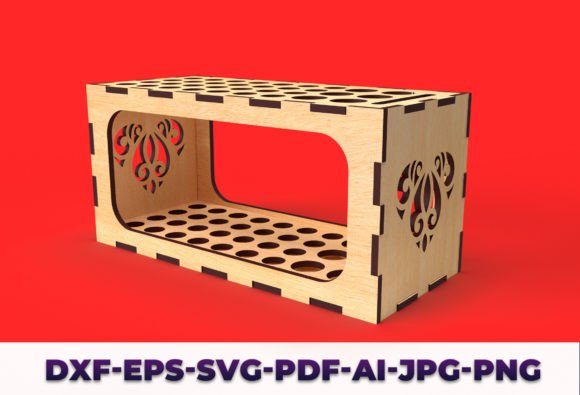 Pencil Holder with Scale Organizer Svg04: Laser Cutting Stands for Branding
