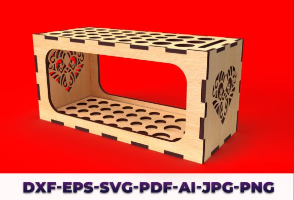 Pencil Holder with Scale Organizer Svg10 for Laser Cutting Stands