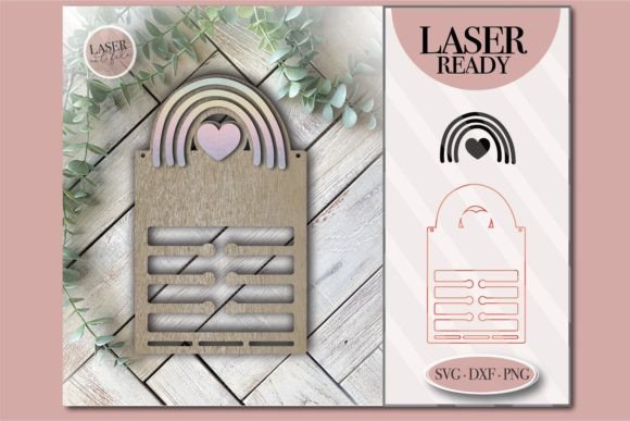 Rainbow Bow Holder SVG for Laser Cutting and Wall Decor