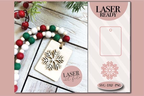 Snowflake Beaded Garland Tag Cut File Review
