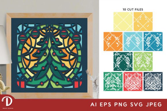 Stained Glass Christmas Tree Shadow Box: Laser Cutting & Winter Amp Review