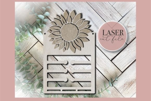 Sunflower Bow Holder SVG: Laser Cutting and Wall Decor