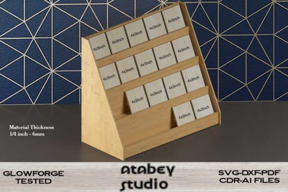 Wooden Craft Earring Display Stand 469: Laser Cutting Stands for Handmade Sellers